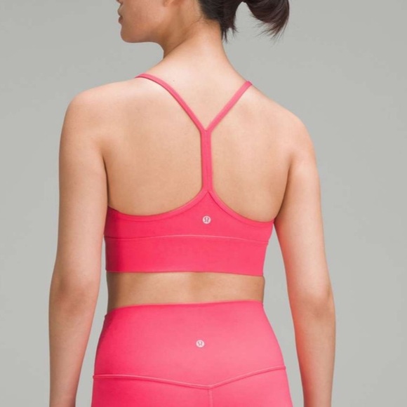 Lululemon Flow Y Nulu Longline Bra in Lip Gloss - Picture 1 of 4